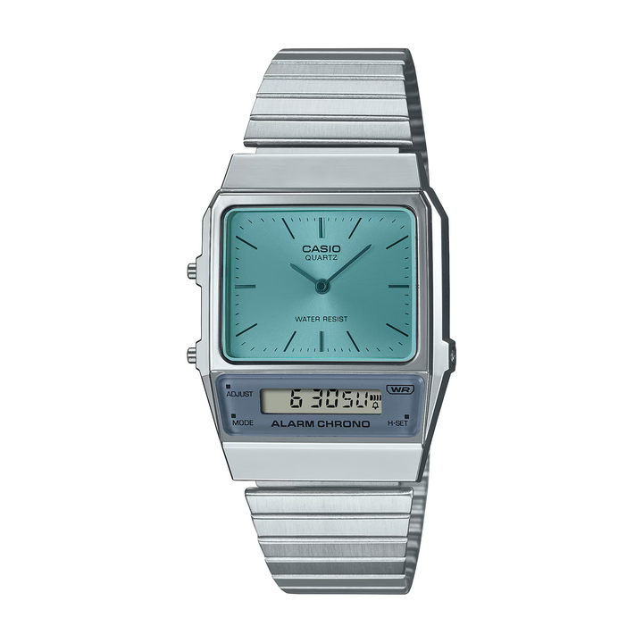 CASIO GENERAL VINTAGE AQ-800EC-2ADF ANALOG-DIGITAL SILVER WOMEN WATCH