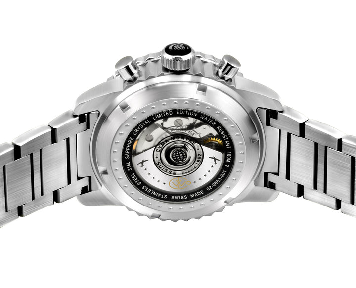 CYMA W02-00683-001 GRAND MAESTRO THE PILOT LIMITED EDITION AUTOMATIC CHRONOGRAPH MEN WATCH