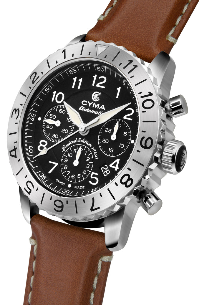 CYMA W02-00684-001BR GRAND MAESTRO THE PILOT LIMITED EDITION AUTOMATIC CHRONOGRAPH MEN WATCH