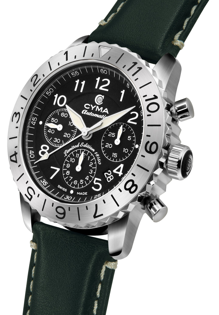 CYMA W02-00684-001GR GRAND MAESTRO THE PILOT LIMITED EDITION AUTOMATIC CHRONOGRAPH MEN WATCH