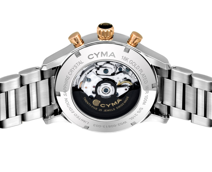 CYMA W02-00813-003 GRAND MAESTRO CHESS LIMITED EDITION AUTOMATIC CHRONOGRAPH MEN WATCH