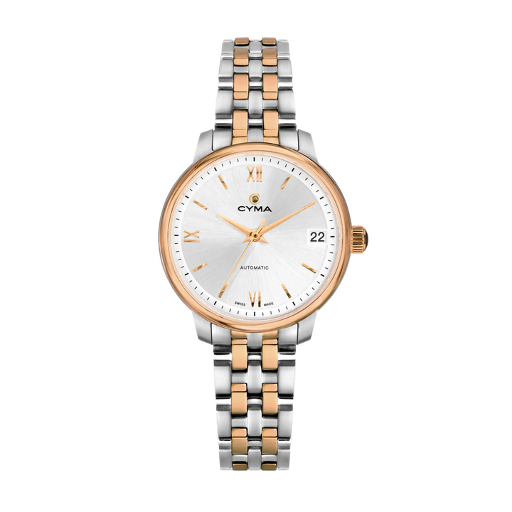 CYMA EUROPA W02-00817-002 3 HANDS AUTOMATIC TWO-TONE STAINLESS STEEL WOMEN WATCH