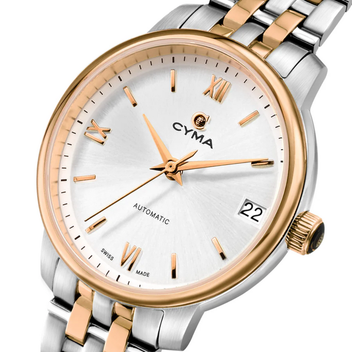 CYMA EUROPA W02-00817-002 3 HANDS AUTOMATIC TWO-TONE STAINLESS STEEL WOMEN WATCH