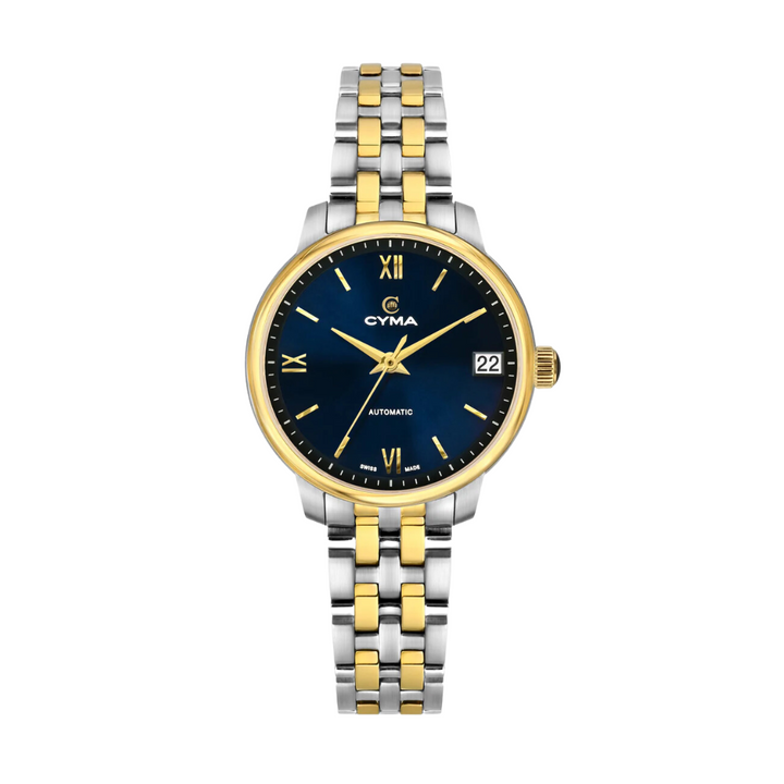 CYMA EUROPA W02-00817-003 3 HANDS AUTOMATIC TWO-TONE STAINLESS STEEL WOMEN WATCH