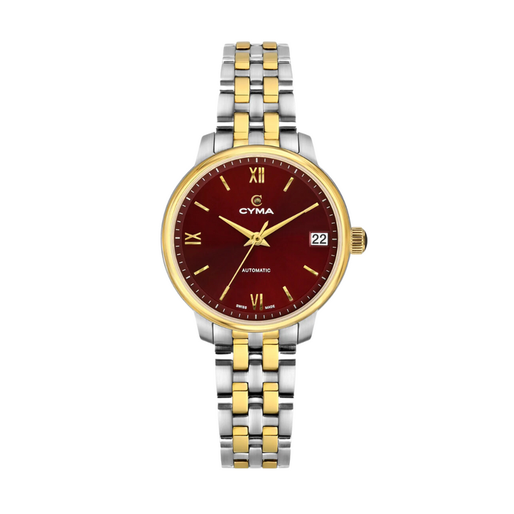 CYMA EUROPA W02-00817-005 3 HANDS AUTOMATIC TWO-TONE STAINLESS STEEL WOMEN WATCH