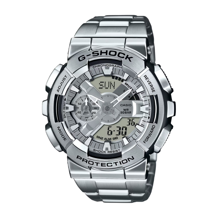 CASIO G-SHOCK G-STEEL GM-110D-8ADR ANALOG-DIGITAL SILVER MEN WATCH