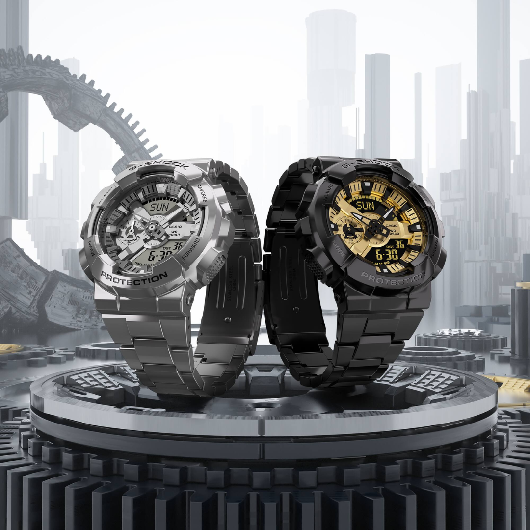 CASIO G-SHOCK G-STEEL GM-110D-8ADR ANALOG-DIGITAL SILVER MEN WATCH