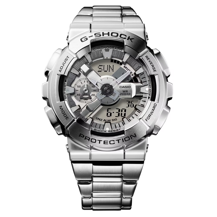 CASIO G-SHOCK G-STEEL GM-110D-8ADR ANALOG-DIGITAL SILVER MEN WATCH