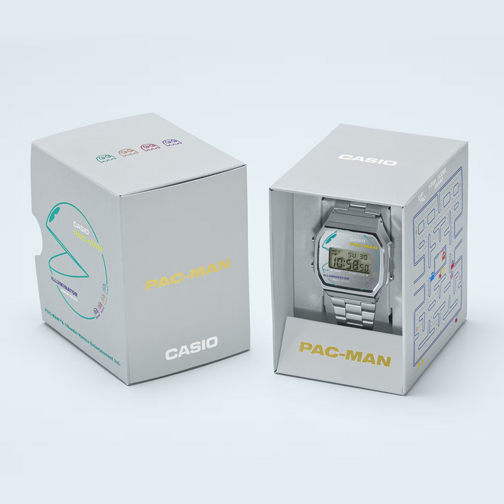 CASIO G-SHOCK PAC-MAN COLLABORATION VINTAGE MEN WATCH A168WEPC-7ADR
