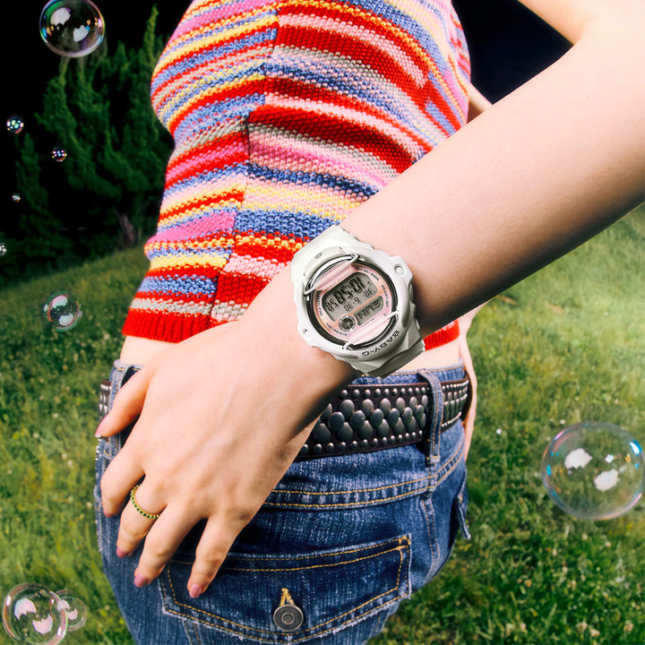 CASIO BABY-G BG-169GD-7DR DIGITAL MATTE WHITE WOMEN WATCH