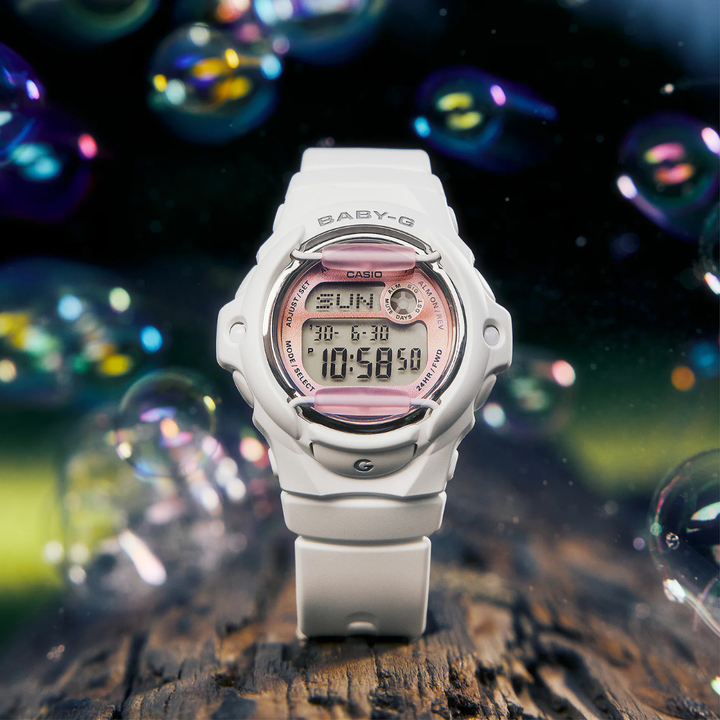 CASIO BABY-G BG-169GD-7DR DIGITAL MATTE WHITE WOMEN WATCH