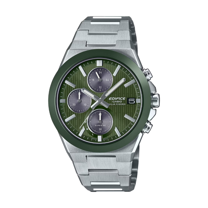 CASIO EDIFICE CERAMIC BEZEL EFS-S650D-3ADF SOLAR CHRONOGRAPH MEN WATCH