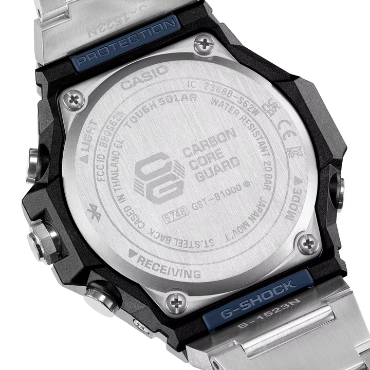 CASIO G-SHOCK G-STEEL GST-B1000-2ADR SOLAR STAINLESS STEEL MEN WATCH
