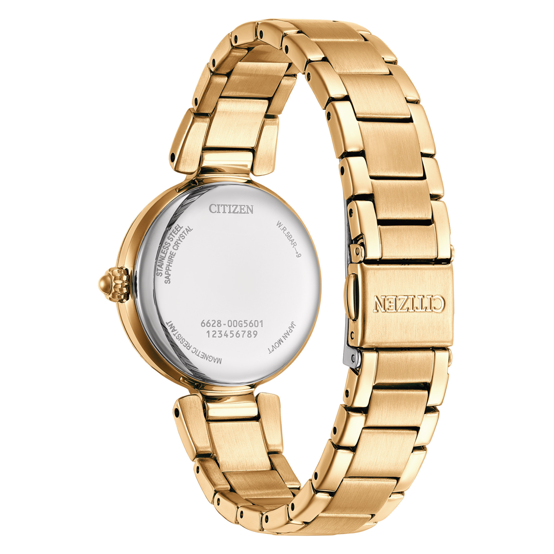 CITIZEN MECHANICAL PR1052-62A GOLD TONE STAINLESS STEEL WOMEN WATCH