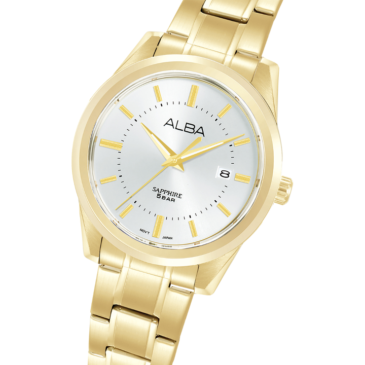 ALBA AS9V18X PRESTIGE QUARTZ 3 HANDS DATE MEN WATCH
