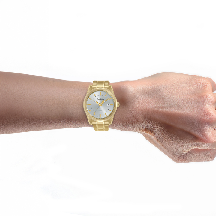 ALBA AS9V18X PRESTIGE QUARTZ 3 HANDS DATE MEN WATCH