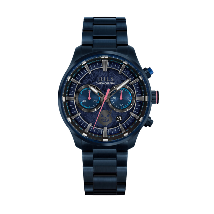 SOLVIL ET TITUS X DEMON SLAYER INOSUKE HASHIBIRA W06-03334-003 CHRONOGRAPH QUARTZ STAINLESS STEEL LIMITED EDITION MEN WATCH