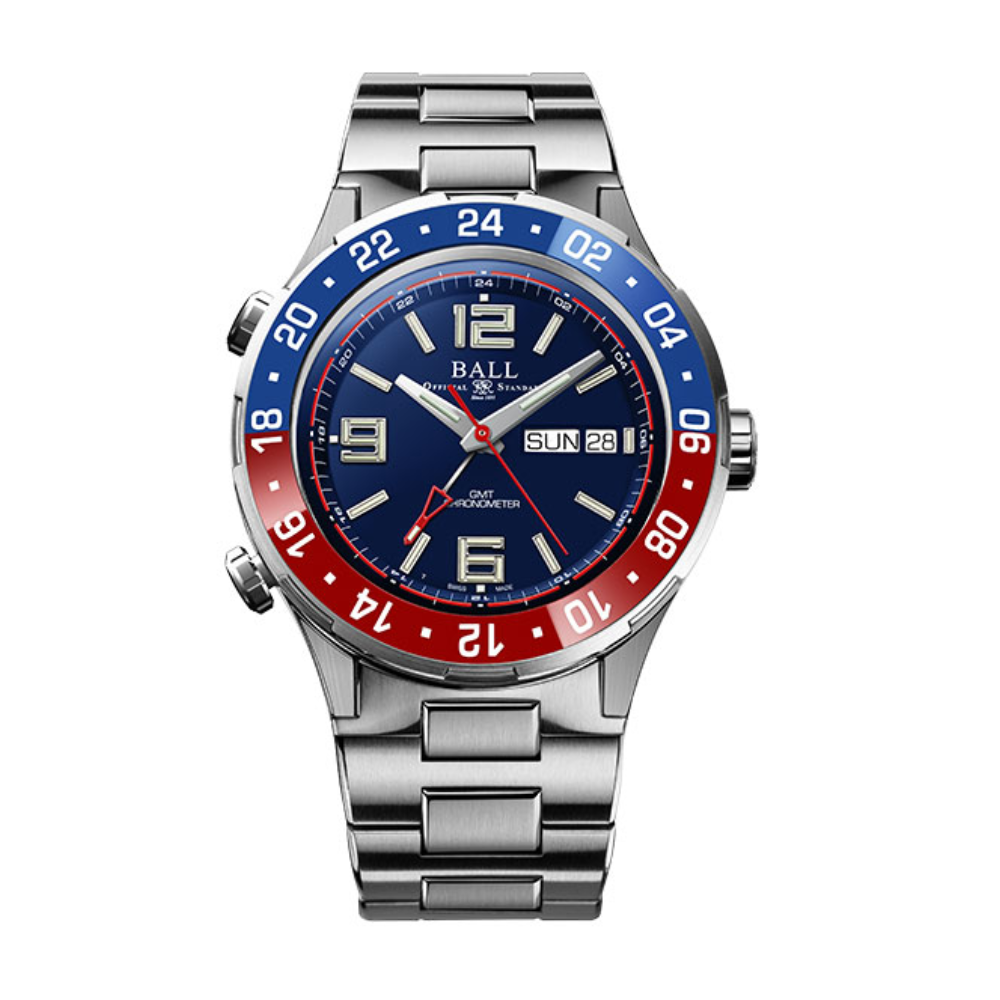 BALL ROADMASTER DG3030B-S4C-BK LIMITED EDITION MARINE GMT MEN WATCH