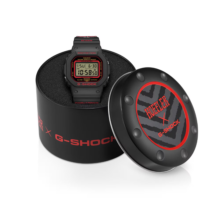 CASIO G-SHOCK DW-5600KH-1DR KELVIN HOEFLER X POWELL PERALTA COLLABORATION MODEL DIGITAL BLACK WATCH