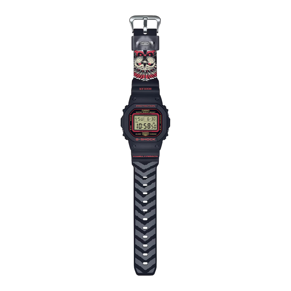 CASIO G-SHOCK DW-5600KH-1DR KELVIN HOEFLER X POWELL PERALTA COLLABORATION MODEL DIGITAL BLACK WATCH