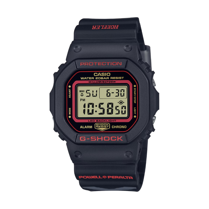 CASIO G-SHOCK DW-5600KH-1DR KELVIN HOEFLER X POWELL PERALTA COLLABORATION MODEL DIGITAL BLACK WATCH