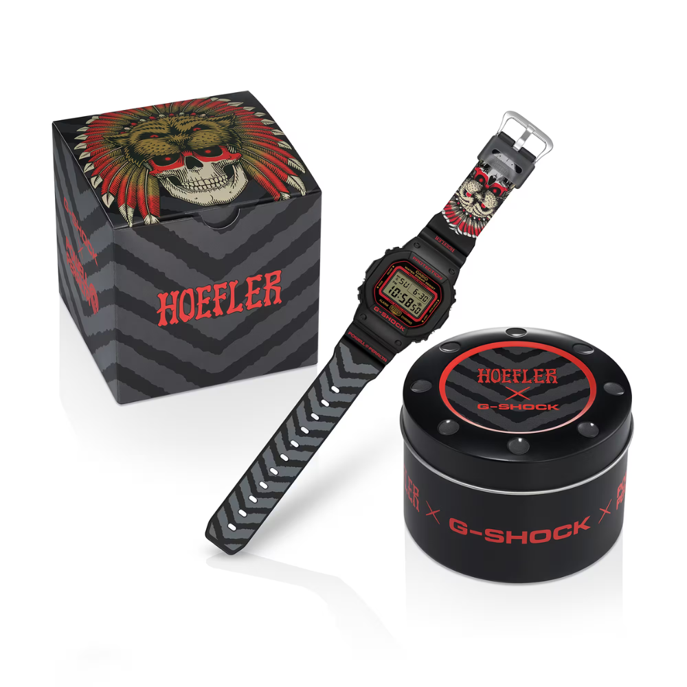 CASIO G-SHOCK DW-5600KH-1DR KELVIN HOEFLER X POWELL PERALTA COLLABORATION MODEL DIGITAL BLACK WATCH