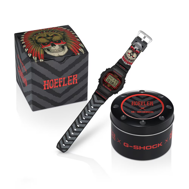 CASIO G-SHOCK DW-5600KH-1DR KELVIN HOEFLER X POWELL PERALTA COLLABORATION MODEL DIGITAL BLACK WATCH