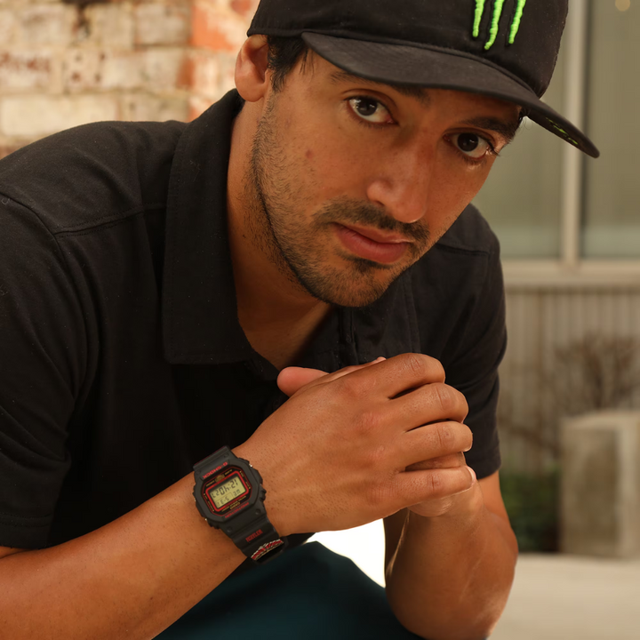 CASIO G-SHOCK DW-5600KH-1DR KELVIN HOEFLER X POWELL PERALTA COLLABORATION MODEL DIGITAL BLACK WATCH