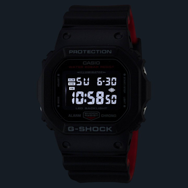 CASIO G-SHOCK DW-5600UHR-1DR STANDARD DIGITAL BLACK WATCH