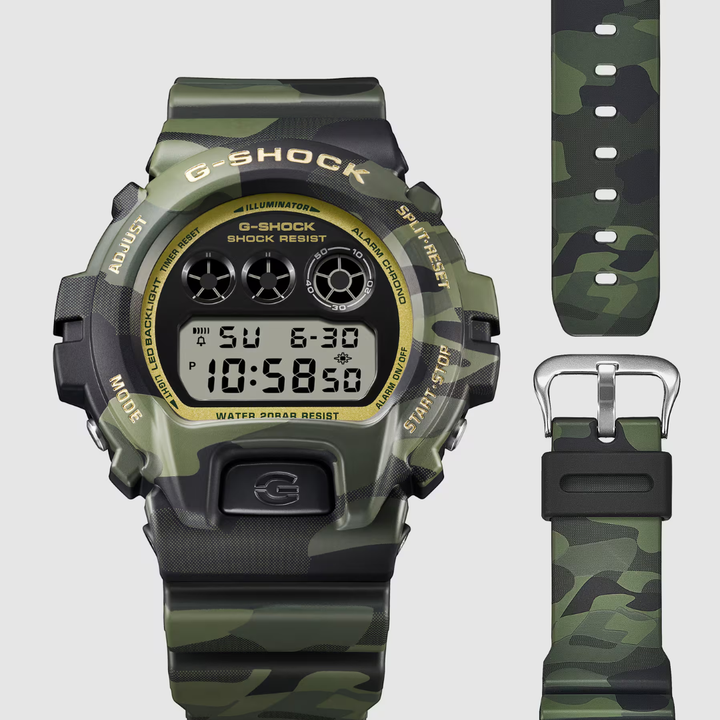 CASIO G-SHOCK DW-6900CMG-3DR BOLD CAMO STANDARD DIGITAL MEN WATCH