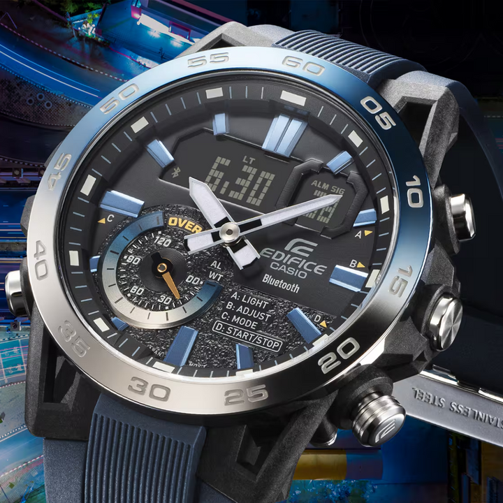 CASIO EDIFICE ECB-40NP-1ADF SOSPENSIONE NIGHTTIME DRIVE MEN WATCH