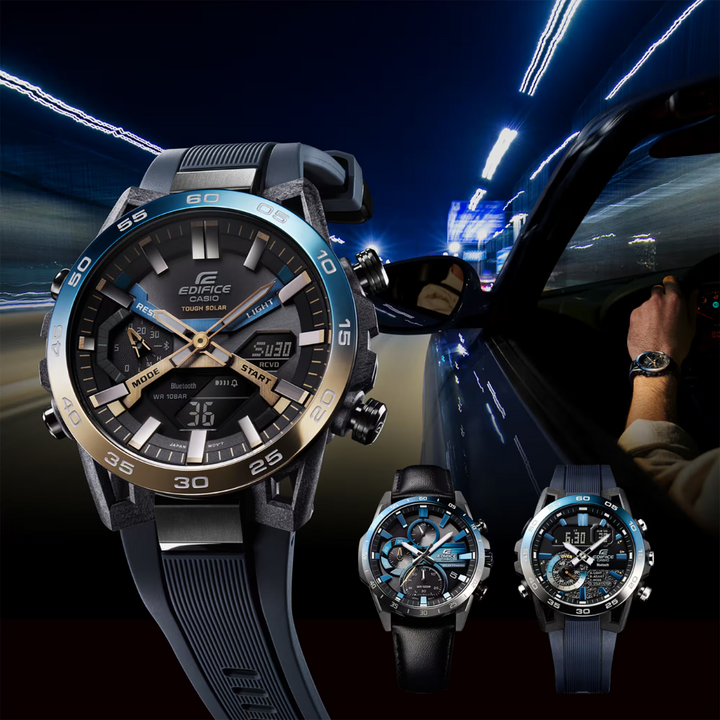 CASIO EDIFICE ECB-40NP-1ADF SOSPENSIONE NIGHTTIME DRIVE MEN WATCH