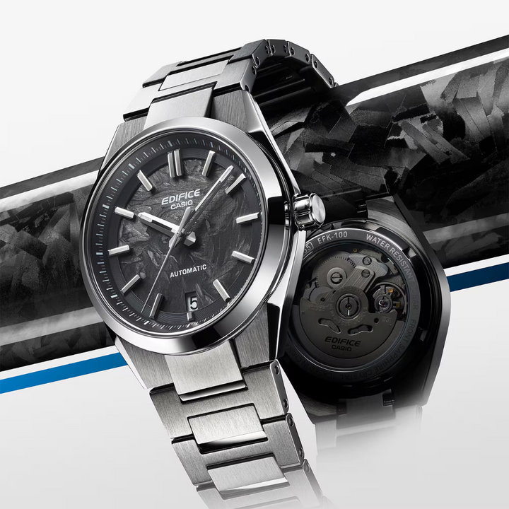 CASIO EDIFICE EFK-100CD-1ADR AUTOMATIC FORGED CARBON MEN WATCH