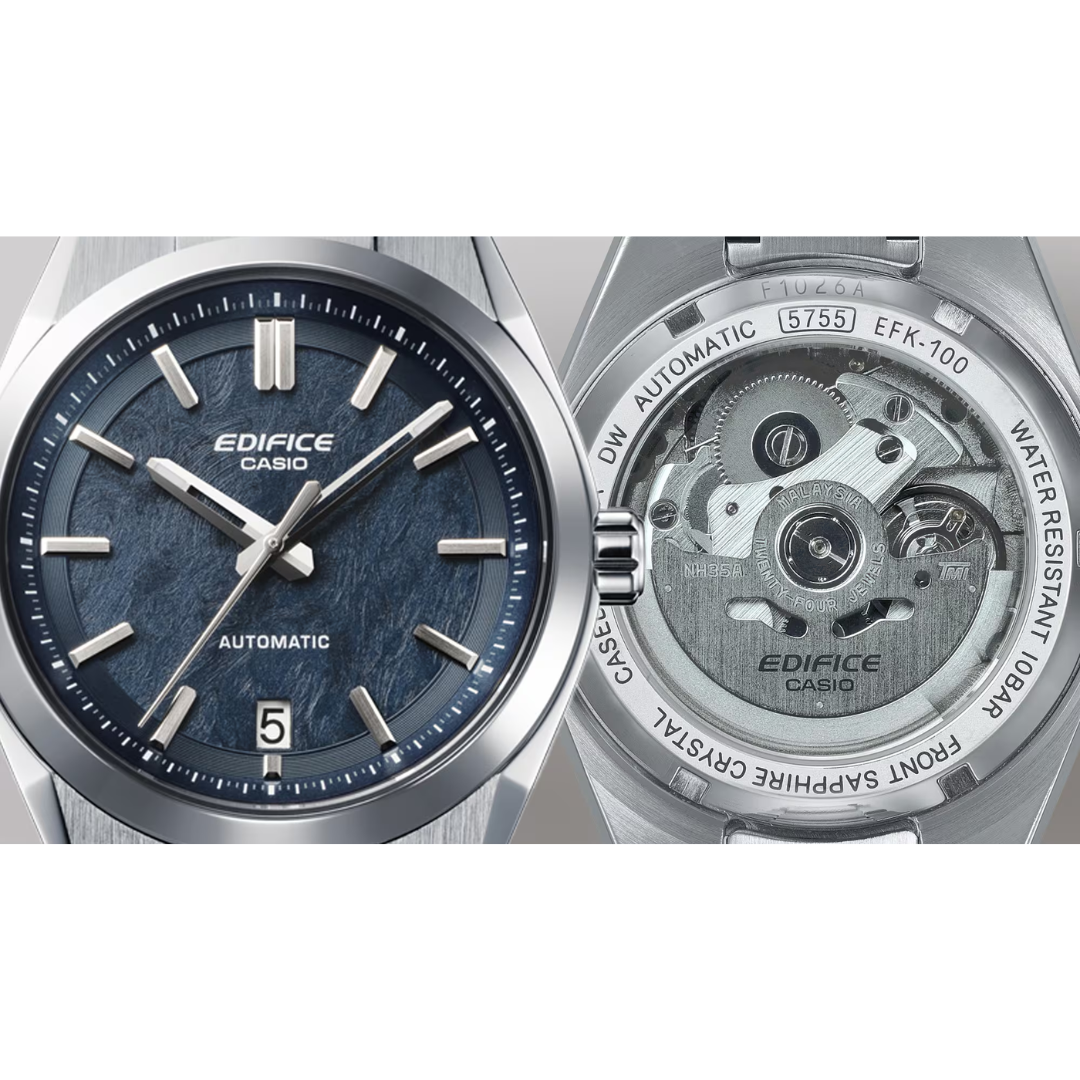 CASIO EDIFICE EFK-100D-2ADR AUTOMATIC STAINLESS STEEL MEN WATCH