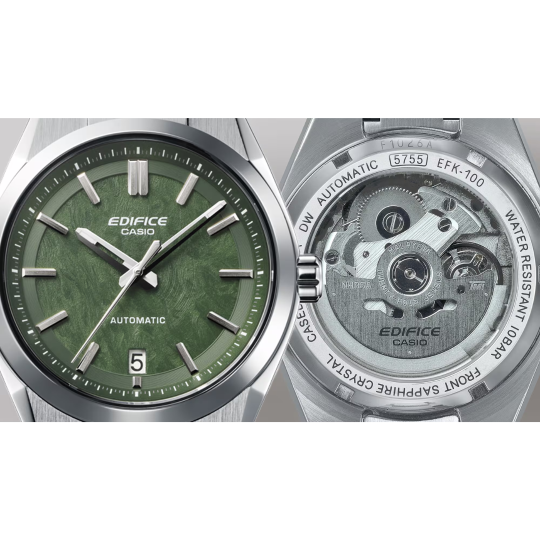 CASIO EDIFICE EFK-100D-3ADR AUTOMATIC STAINLESS STEEL MEN WATCH