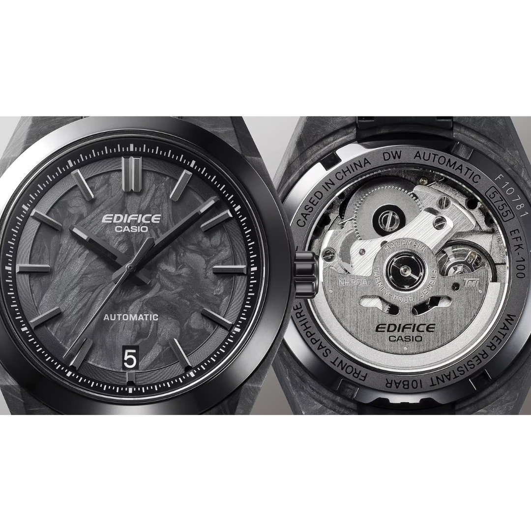 CASIO EDIFICE EFK-100XPB-1ADR AUTOMATIC FORGED CARBON MEN WATCH