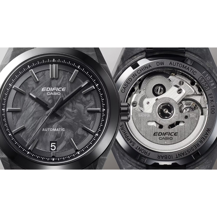 CASIO EDIFICE EFK-100XPB-1ADR AUTOMATIC FORGED CARBON MEN WATCH
