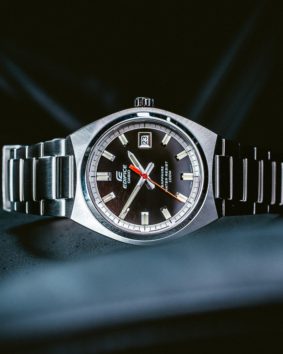 CASIO EDIFICE EFB-109D-1AVDF 3 HAND ANALOG STAINLESS STEEL MEN WATCH