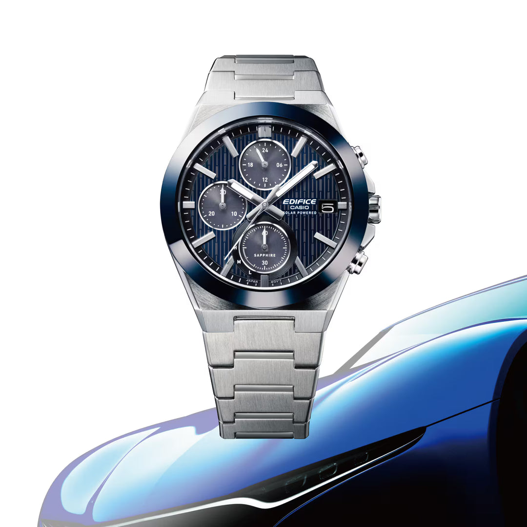 CASIO EDIFICE CERAMIC BEZEL EFS-S650D-2ADF SOLAR CHRONOGRAPH MEN WATCH