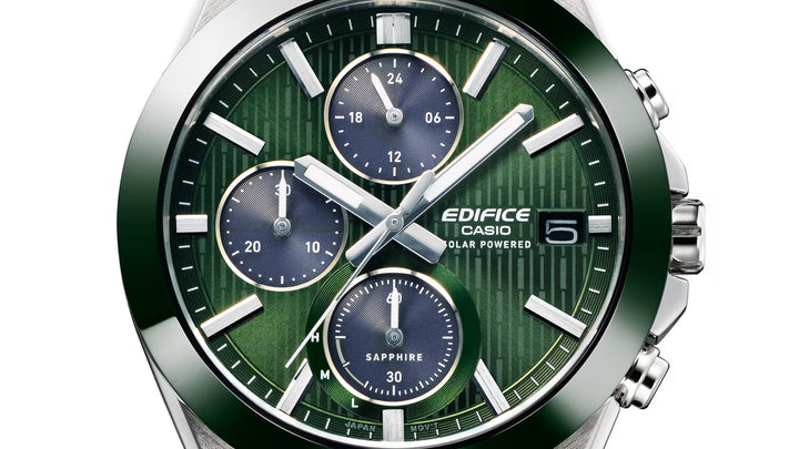 CASIO EDIFICE CERAMIC BEZEL EFS-S650D-3ADF SOLAR CHRONOGRAPH MEN WATCH