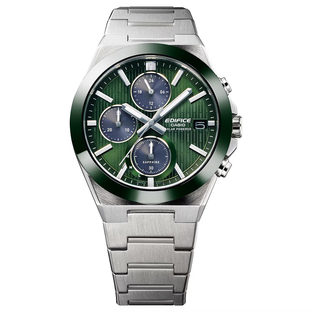 CASIO EDIFICE CERAMIC BEZEL EFS-S650D-3ADF SOLAR CHRONOGRAPH MEN WATCH