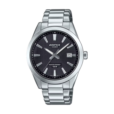 Casio Edifice EFV-160D-1AVDF black dial 40mm stainless steel date display 100m