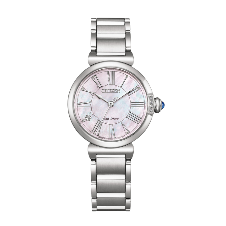 Citizen L EM1060-87Y Eco-Drive mother of pearl dial natural diamonds sapphire glass women's watch