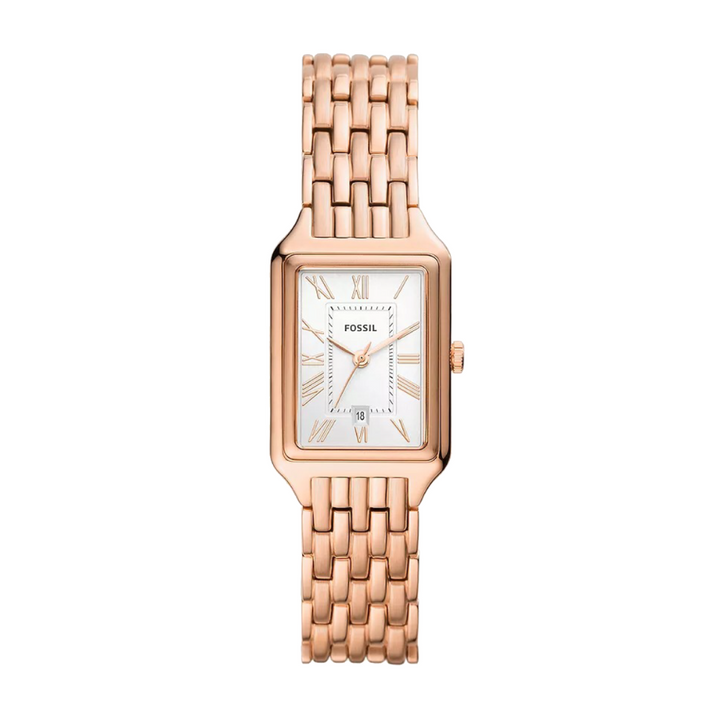 FOSSIL ES5271 RAQUEL THREE-HAND DATE ROSE GOLD-TONE STAINLESS STEEL WOMEN WATCH