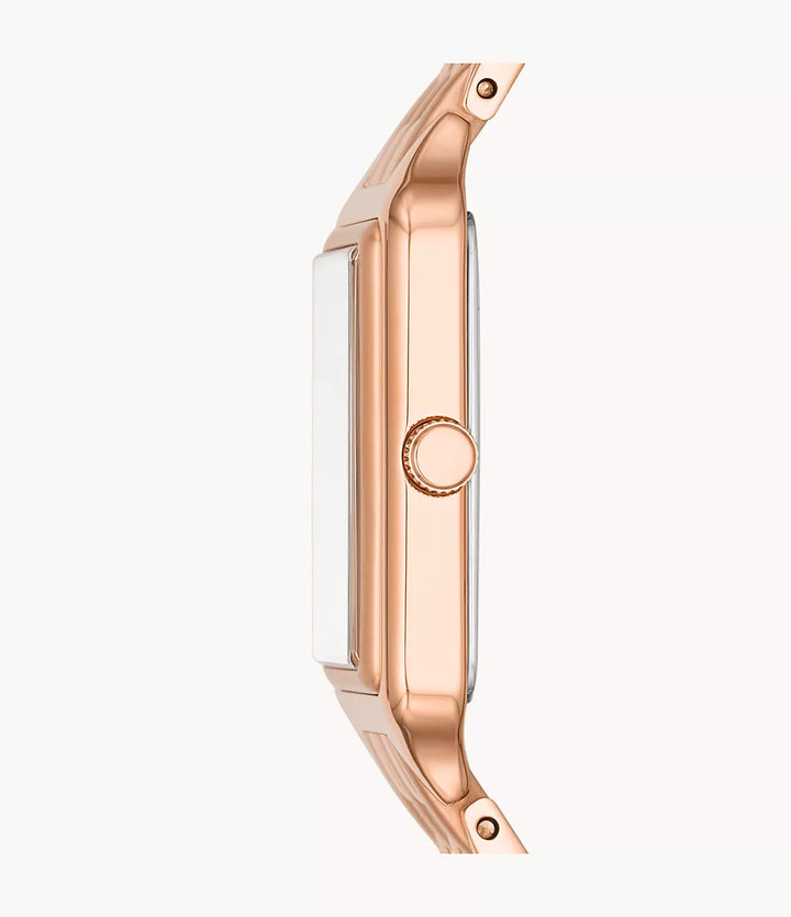 FOSSIL ES5271 RAQUEL THREE-HAND DATE ROSE GOLD-TONE STAINLESS STEEL WOMEN WATCH