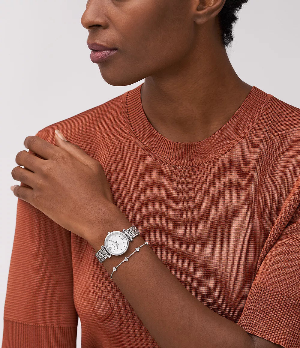 Fossil women's watch 2025 and bracelet gift set