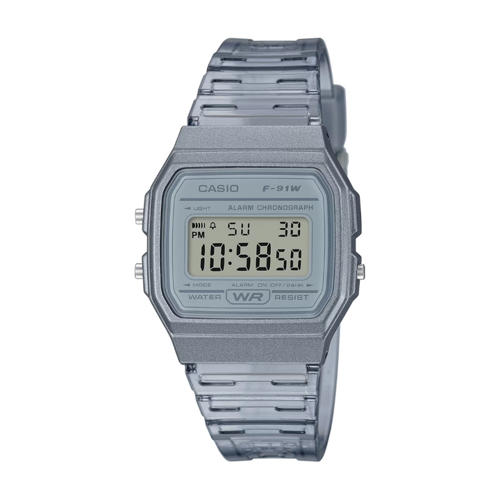 CASIO GENERAL F-91WS-8DF DIGITAL GREY BLUE WOMEN WATCH