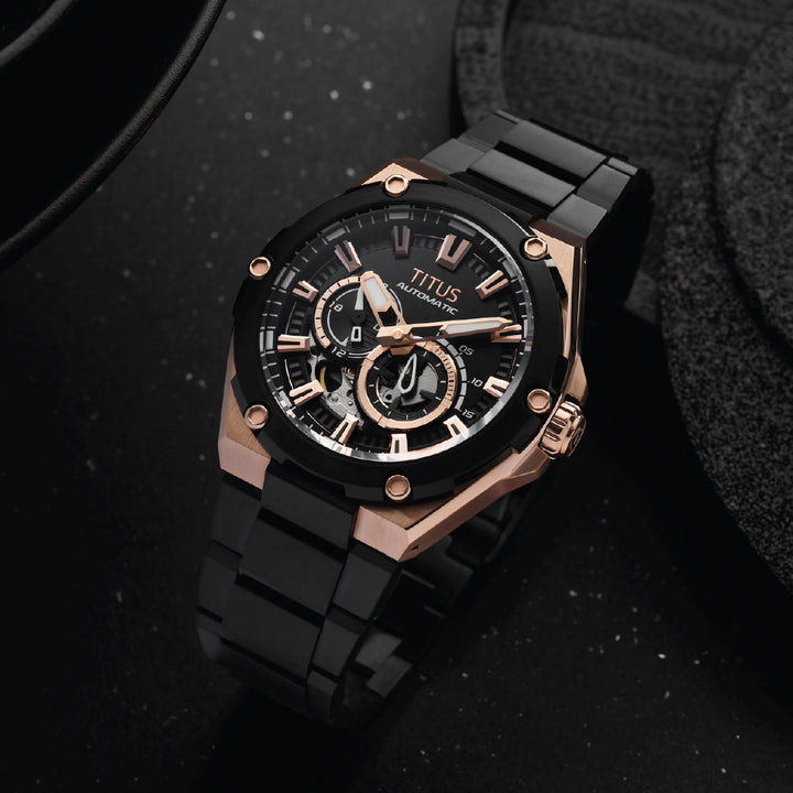 SOLVIL ET TITUS VOYAGER W06-03410-003 MULTI-FUNCTION AUTOMATIC MEN WATCH