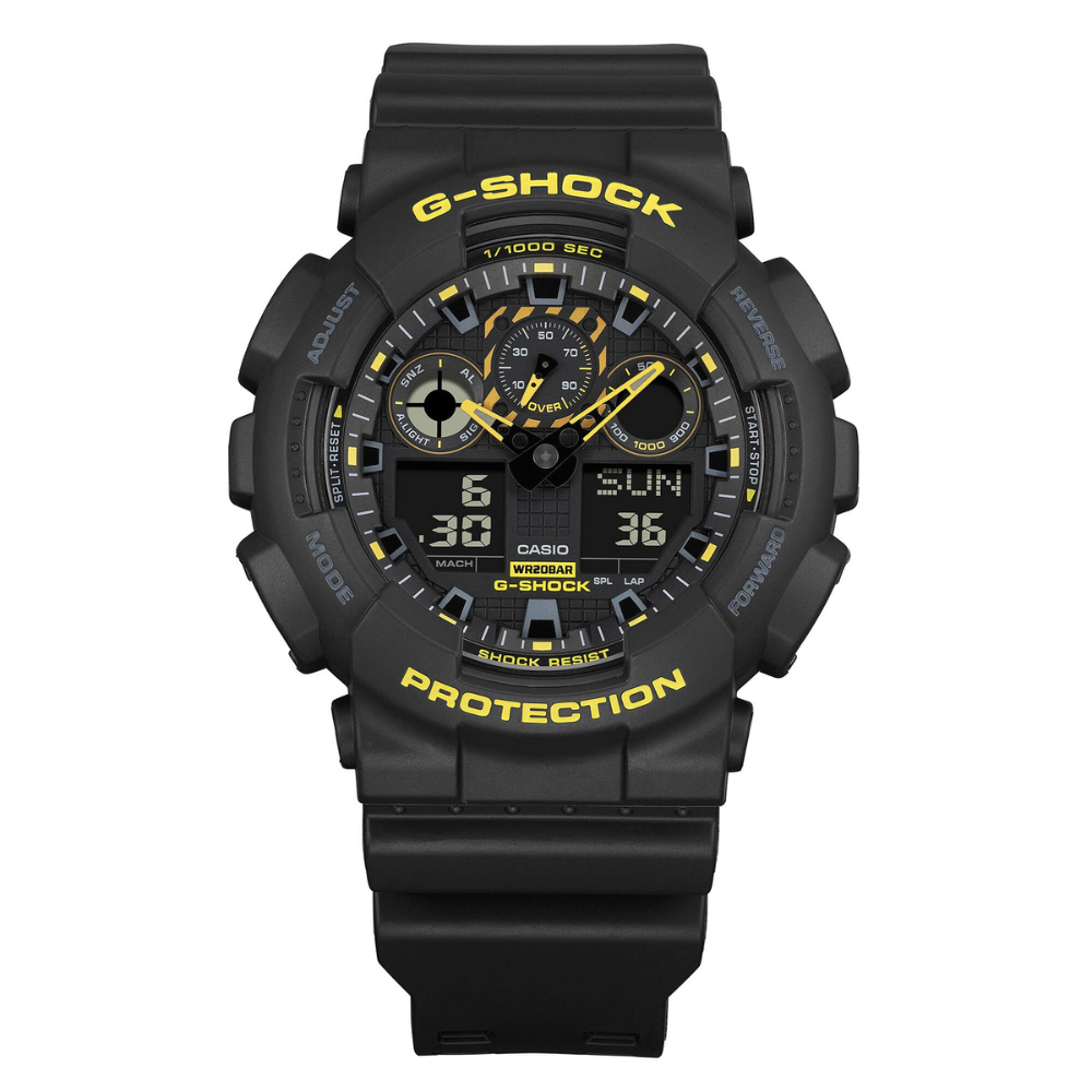 CASIO G-SHOCK GA-100CY-1ADR CAUTION YELLOW BLACK MEN WATCH