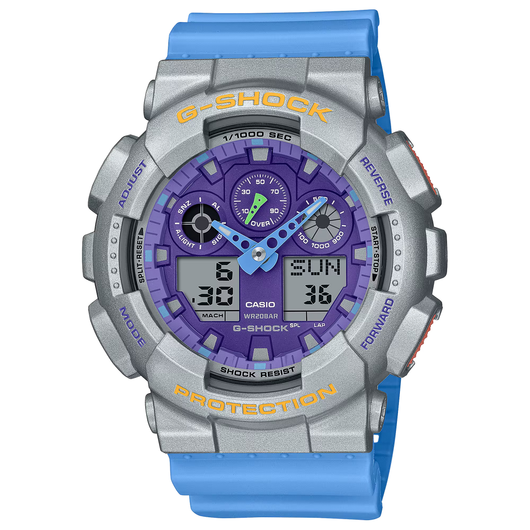 CASIO G-SHOCK GA-100EU-8A2DR MULTI COLOUR MEN WATCH